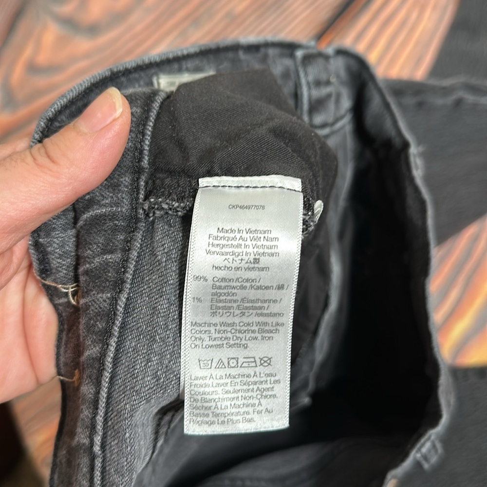 1-Madewell Perfect Vintage Jean Black 30 Hemp - Picture 2 of 2